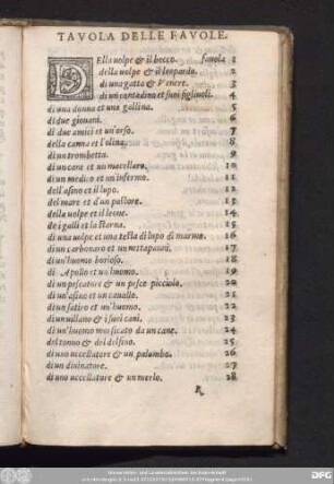 Tavola Delle Favole.