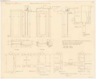 Wohnhaus Böhmer, Heidelberg: Türen: Grundrisse, Ansichten, Schnitte 1:10, 1:2