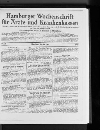 Kassenärztliche Vereinigung für dem Bezirk Altona.