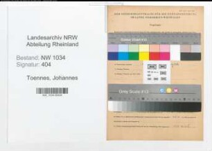 Entnazifizierung Johannes Toennes , geb. 11.05.1908 (Oberzahlmeister)
