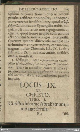 Locus IX. De Christo