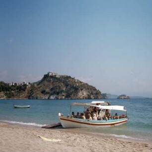 Parga in Epirus. Strand und Kastron