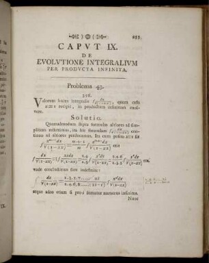 Caput IX. De evolutione integralium per producta infinita.