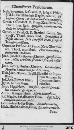 Characteres Personarum; Personae Musicae.