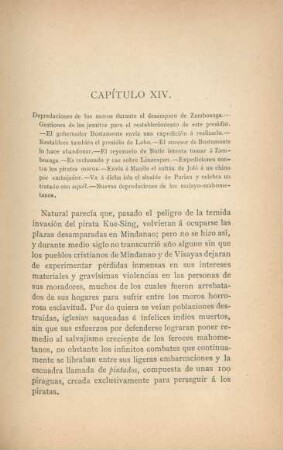 Capítulo XIV. Depredaciones de los moros ...