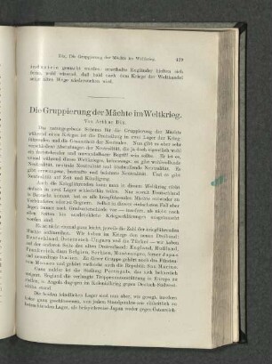 Die Gruppierung der Mächte im Weltkrieg.