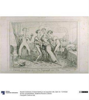 A Dandy fainting or an exquisite in fits