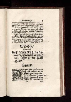 Leich-Text / Eingang