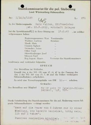 Walz, Julius