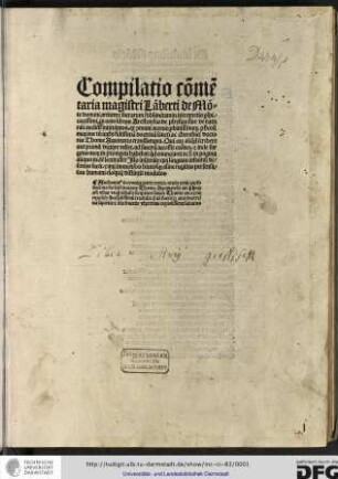 Copulata super octo libros Physicorum Aristotelis iuxta doctrinam doctoris Thomae de Aquino