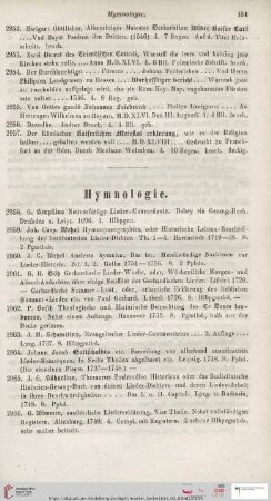 Hymnologie (Nr. 2958 - 3183)