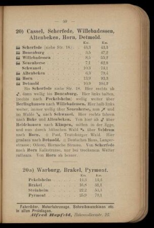 20a) Warburg, Brakel, Pyrmont