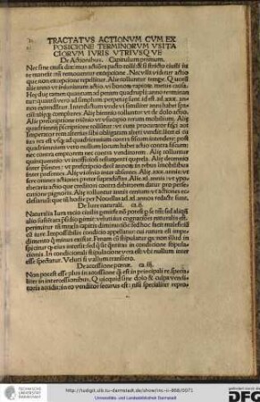 Tractatus actionum cum expositione terminorum usitatiorum iuris utriusque.