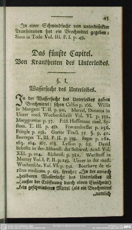 Das fünfte Capitel. Von Krankheiten des Unterleibes