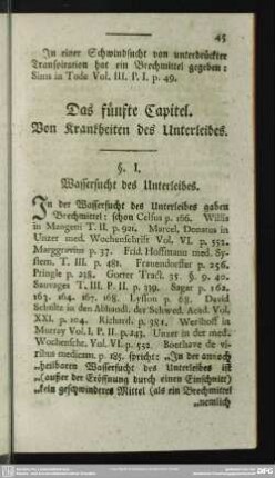 Das fünfte Capitel. Von Krankheiten des Unterleibes