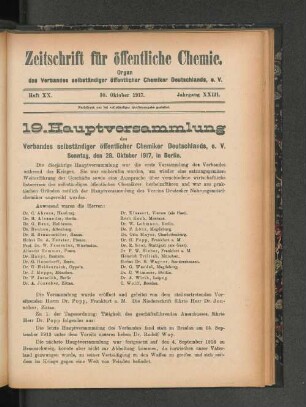 Heft XX, Jahrgang XXIII