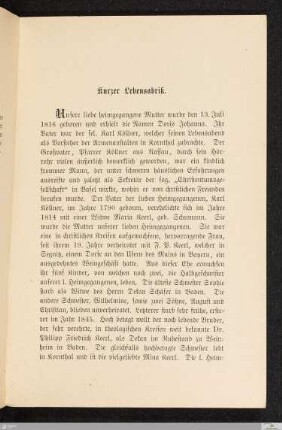 Kurzer Lebensabriß