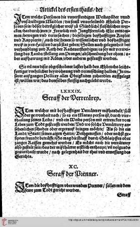 Straff der Verretärey