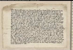 Das Kloster Nazareth stellt eine Urkunde aus in Bezug auf den Bau desselben zu Stormede.