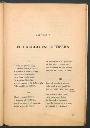 Capítulo V - El gaucho en su tierra