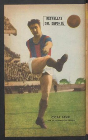 Oscar Basso (back de San Lorenzo de Almagro) - [Fotografía] : Estrellas del deporte