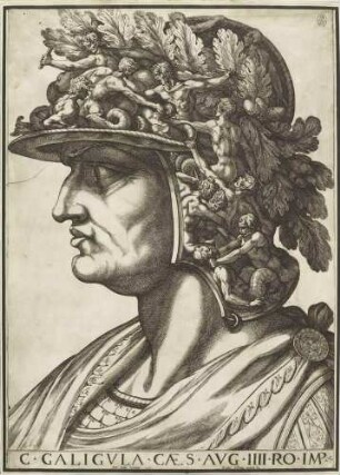 Caligula (Blatt 4, aus der Serie der Portraits der ersten zwölf römischen Kaiser)