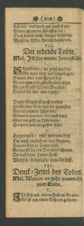135. Denck-Zettel des Todes