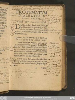 Erotematum Dialectices Liber Primus.