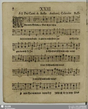 XXIII. Colander, Anton: Wenn mein Stündlein