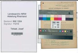 Entnazifizierung Josef Tekaat , geb. 02.07.1904 (Rangierer)