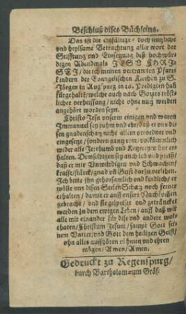 Beschluß dises Büchleins.