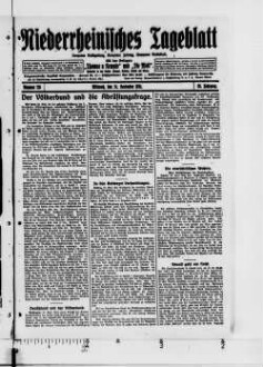 Niederrheinisches Tageblatt : Kempener Volkszeitung : Kempener Zeitung : Lobbericher Tageblatt : Heimatzeitung für den linken Niederrhein