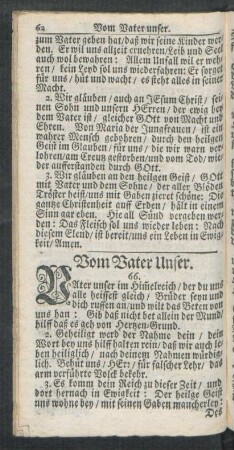 Vom Vater Unser.