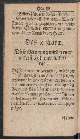Das X. Capit. Diese Meynung wird ferner untersuchet und widerleget