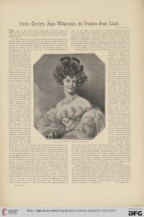 26: Fürstin Carolyne Sayn-Wittgenstein, die Freundin Franz Liszts