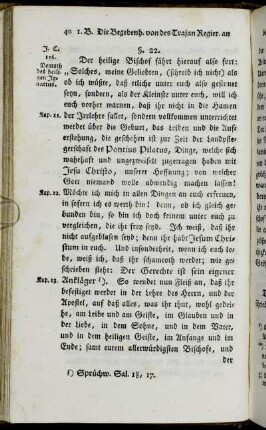 §. 22. I C. 116. Demuth des heiligen Ignatius. - §. 41. I. C. 116. Der heilige Ignatius.