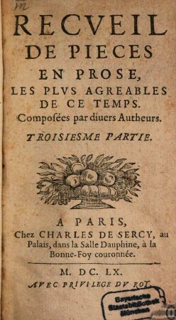 Recueil De Pieces En Prose : Les Plus Agreables De Ce Temps, 3
