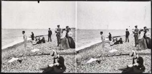 Dieppe. Badegäste am Strand