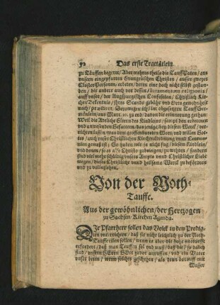 Von der Noth-Tauffe.