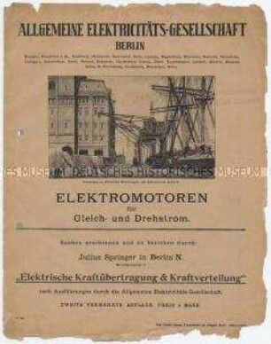 Elektromotoren für Gleich- und Drehstrom.