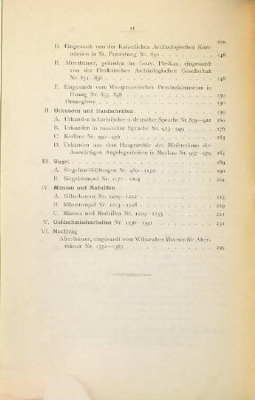 Katalog der Ausstellung zum zehnten X Archäologischen Kongreß in Riga 1896