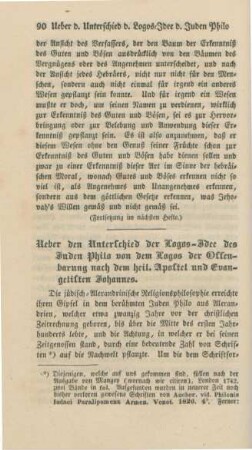 90-117 Ueber den Unterschied der Logos-Idee des Juden Philo von dem Logos der Offenbarung nach dem heil. Apostel und Evangelisten Johannes