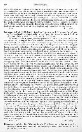 220-221, Ludwig Binswanger. Einführung in die Probleme der allgemeinen Psychologie. 1922