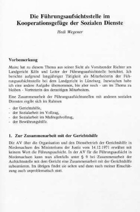 251-258, Die Führungsaufsichtsstelle im Kooperationsgefüge der Sozialen Dienste