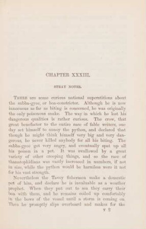 Chapter XXXIII. Stray notes