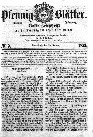 Nr. 5, Sonnabend, den 29. Januar