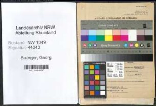 Entnazifizierung Georg Buerger , geb. 06.04.1902 (Kaufmann)