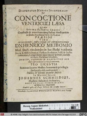 Disputatio Medica Inauguralis De Concoctione Ventriculi Laesa