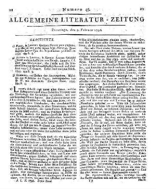 Miscellen zur Geschichte des Tages. Bd. 2. Hrsg. von J. W. von Archenholz. Hamburg: Hrsg. 1795