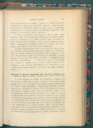 Lecciones de Historia Argentina para uso de la enseñanza primaria, por Rómulo D. Carbia